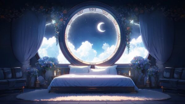 Blue Animated Vtuber Background