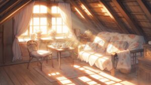 Sunny Attic - Rustic Vtuber Background