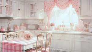 Pink Kitchen - Cute Vtuber Background